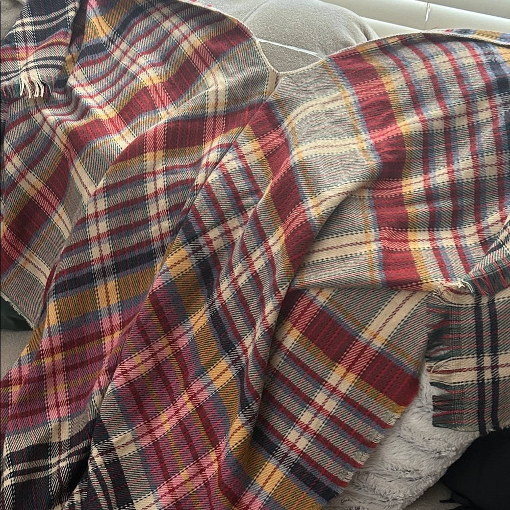 Plaid Multicolor Scarf Wrap